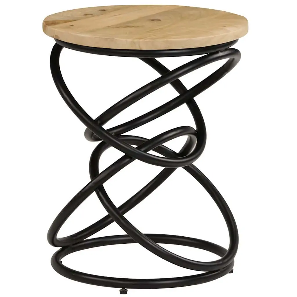 End Table Solid Mango Wood Brown Accent Side Table 40x50cm