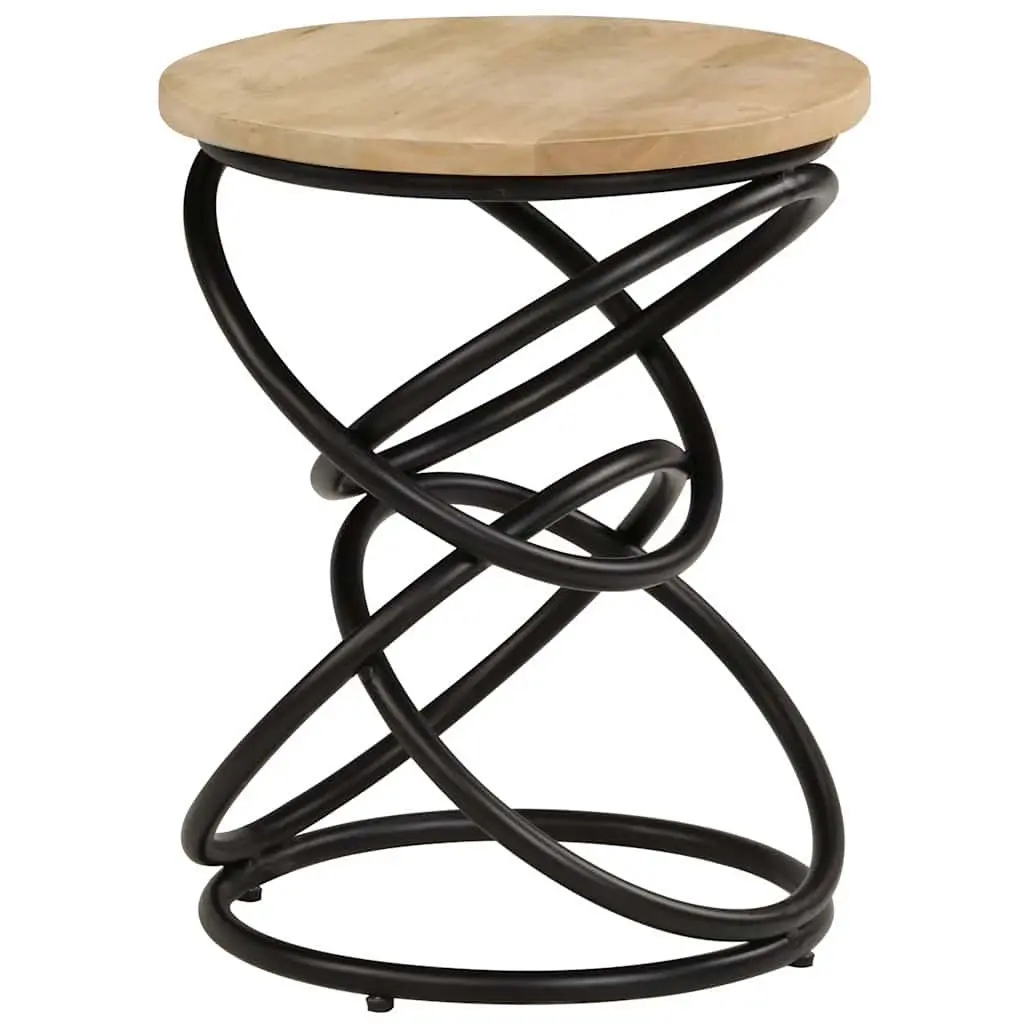 End Table Solid Mango Wood Brown Accent Side Table 40x50cm