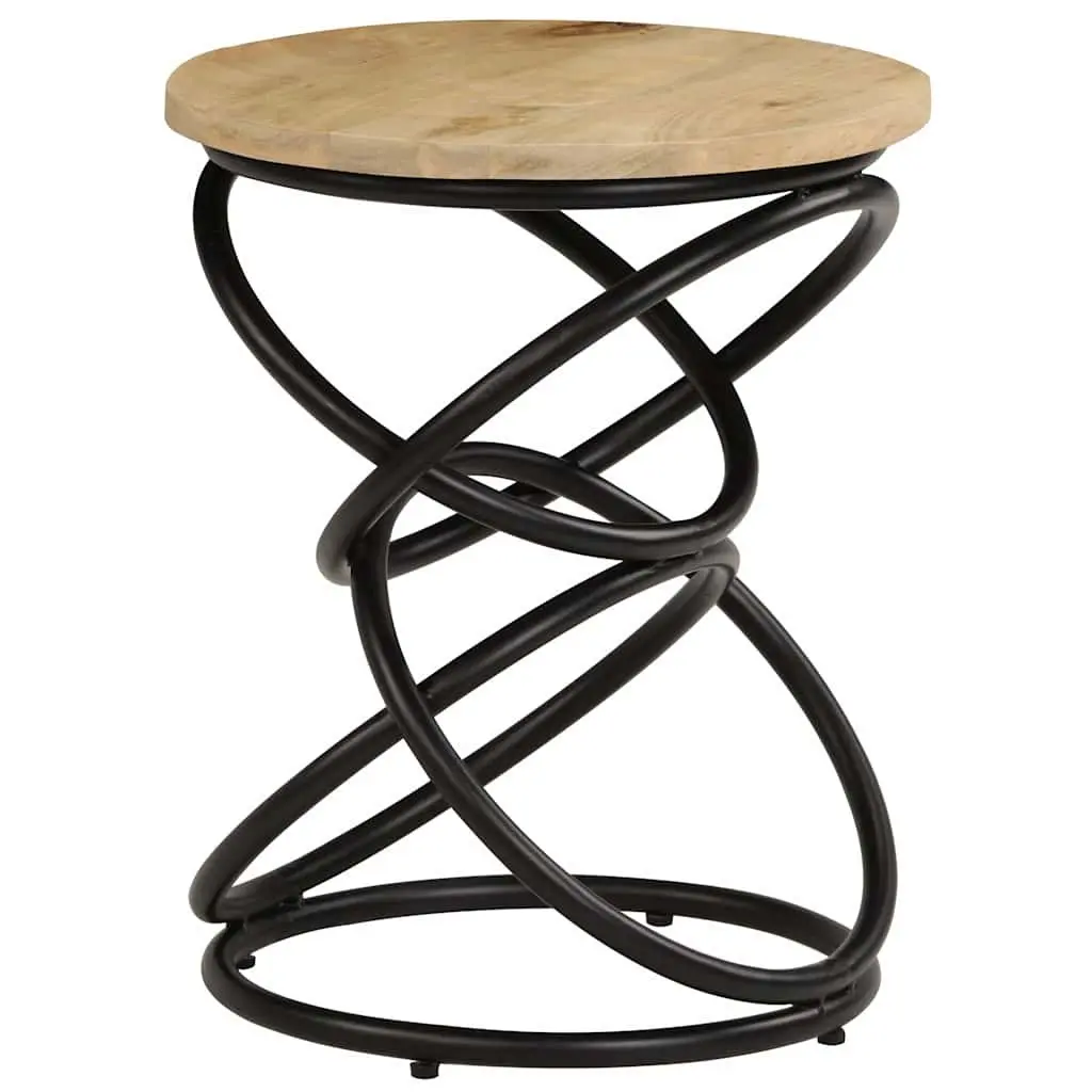 End Table Solid Mango Wood Brown Accent Side Table 40x50cm