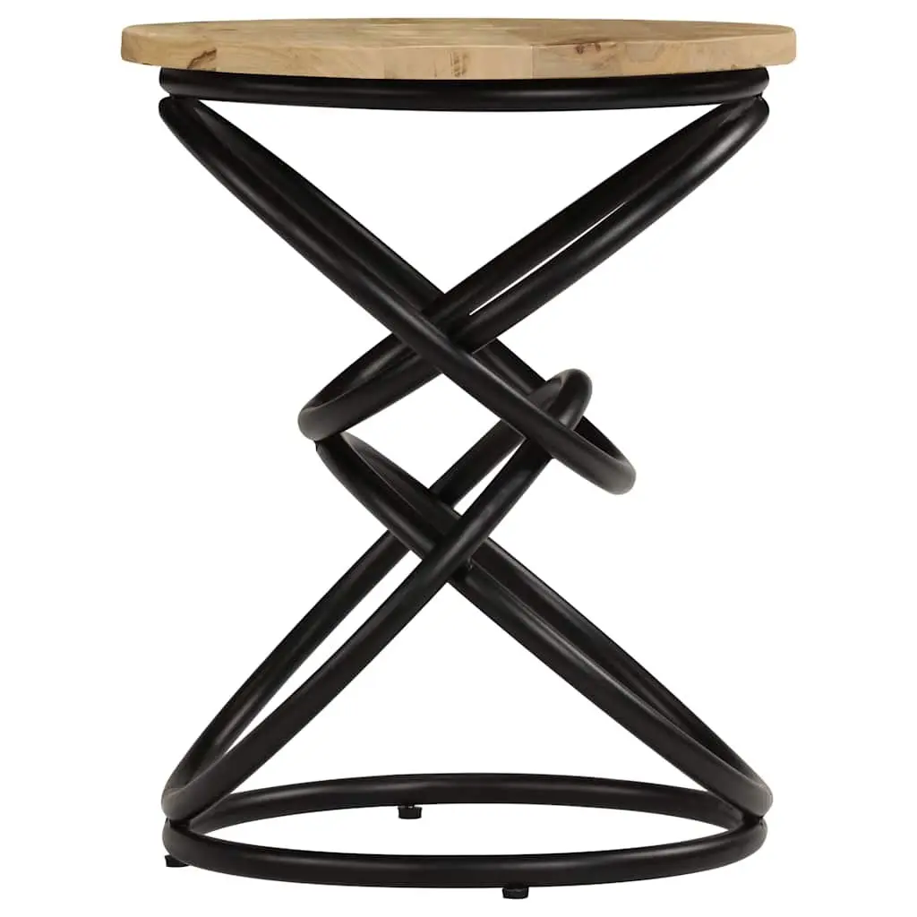 End Table Solid Mango Wood Brown Accent Side Table 40x50cm