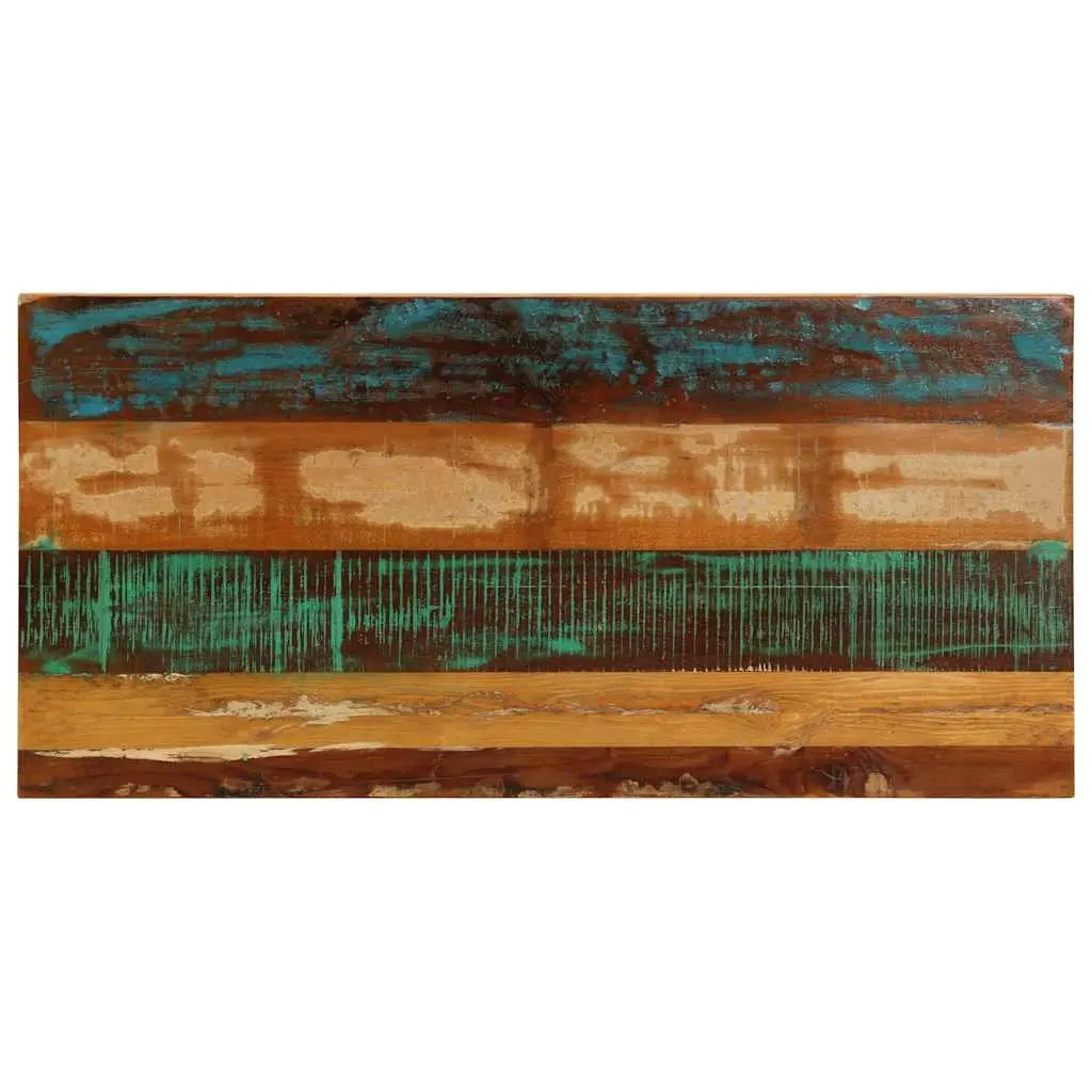 Dining Table 115x55x76 cm Solid Reclaimed Wood Steel Frame Kitchen Room