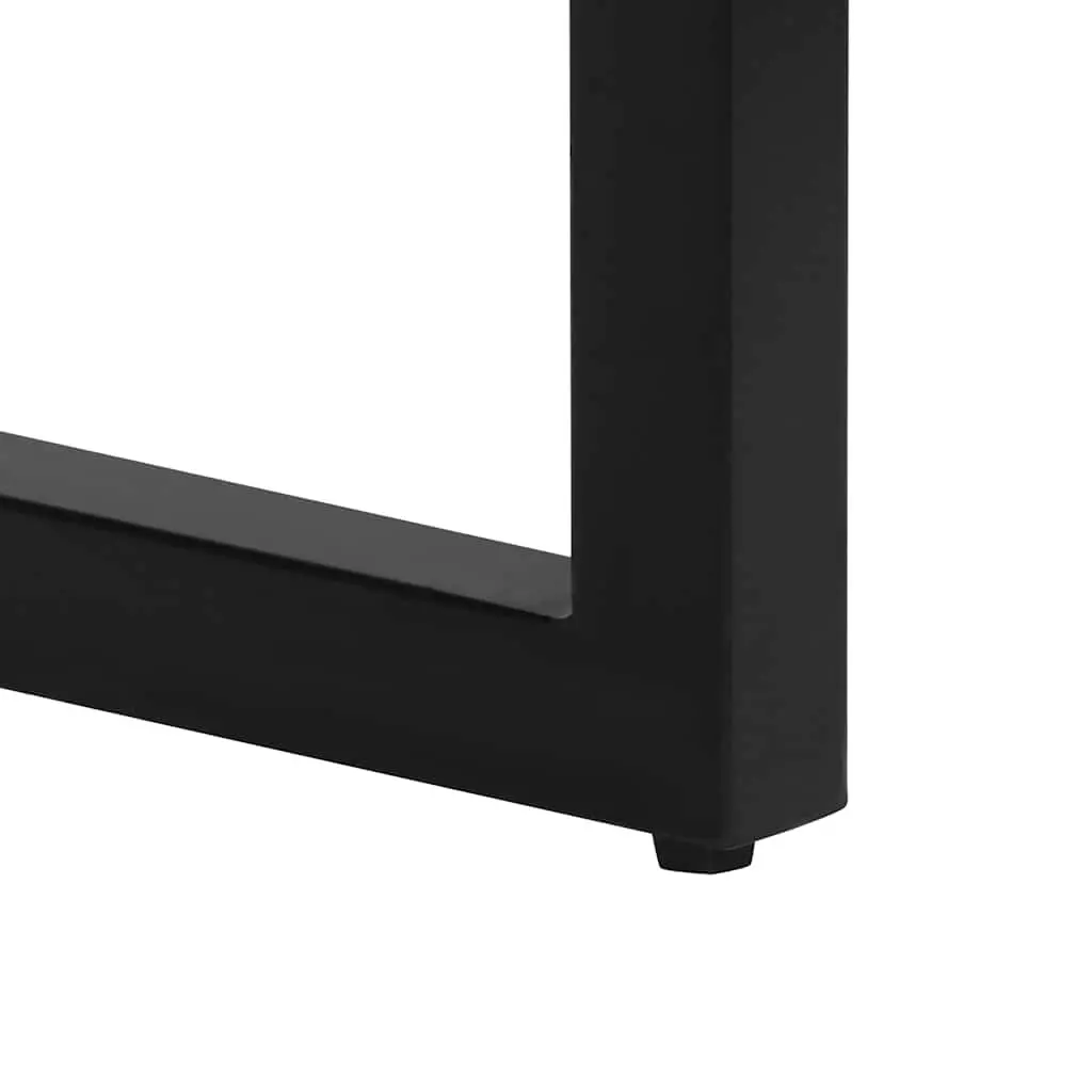 Console Table 120x35x76cm Solid Wood Mango Steel Brown Accent End Dining
