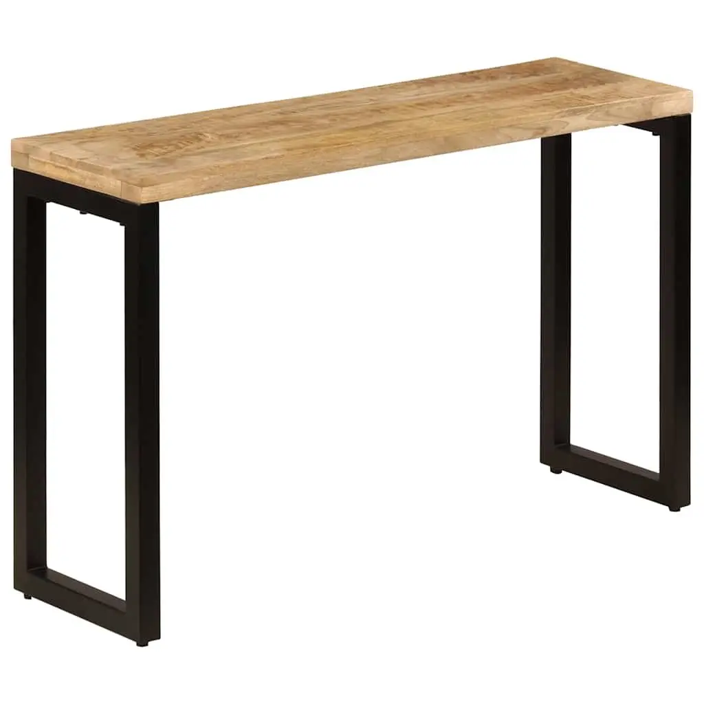 Console Table 120x35x76cm Solid Wood Mango Steel Brown Accent End Dining