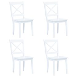 Affordable 4-Piece White Dining Chair Set