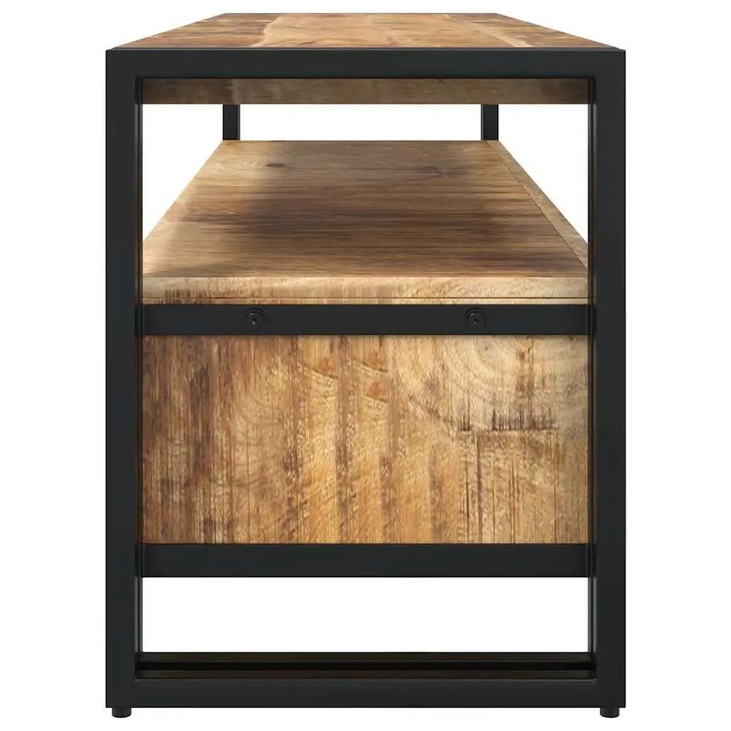 TV Cabinet 120x35x45 cm Solid Mango Wood Brown Vintage Style Storage Unit