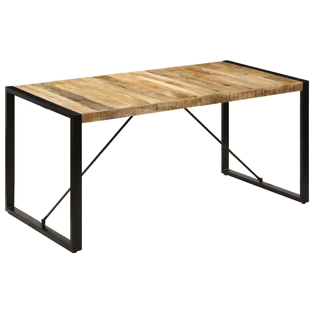 Dining Table Industrial Kitchen 160x80x75cm Solid Mango Wood Brown