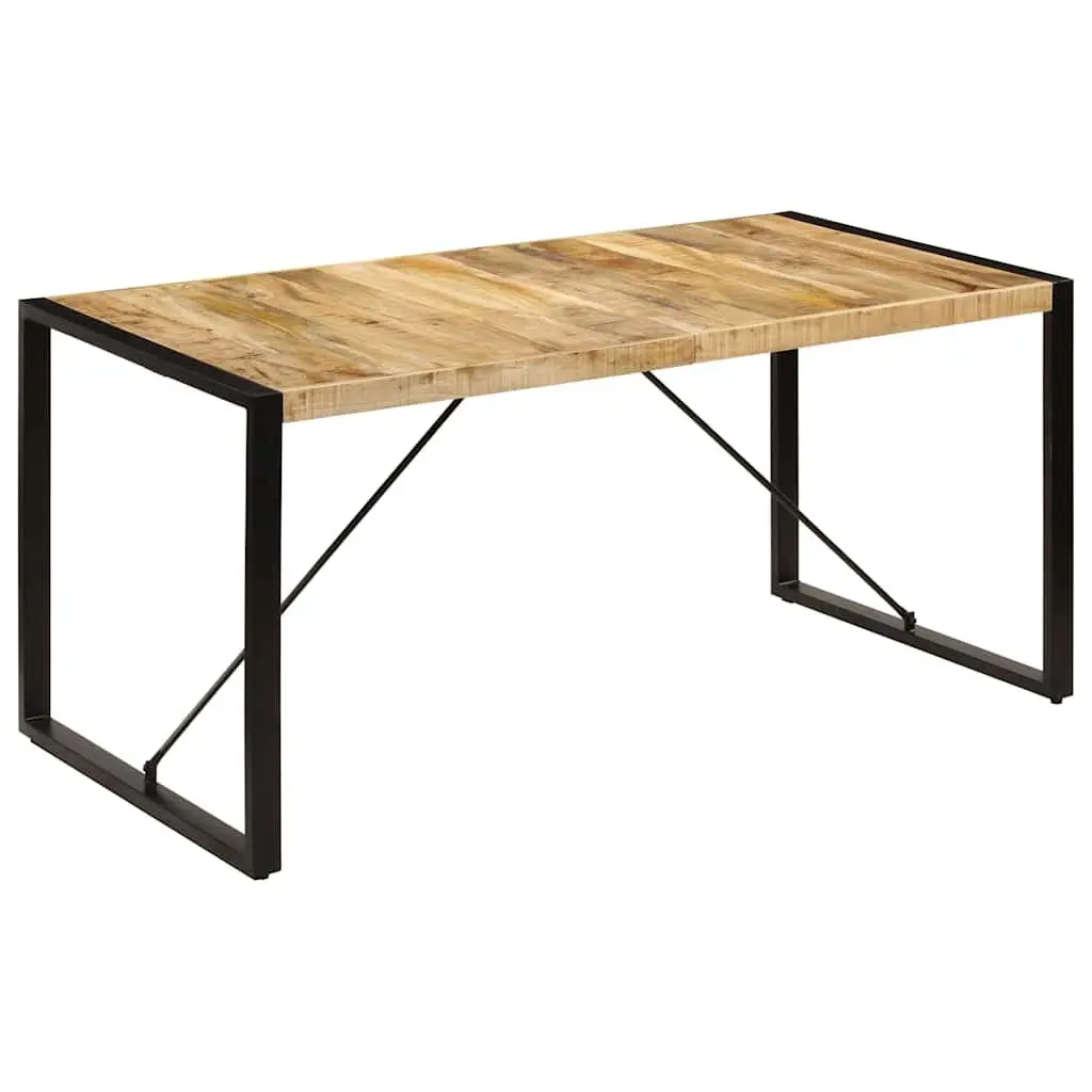 Dining Table Industrial Kitchen 160x80x75cm Solid Mango Wood Brown