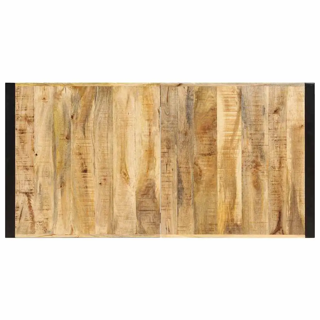 Dining Table Industrial Kitchen 160x80x75cm Solid Mango Wood Brown