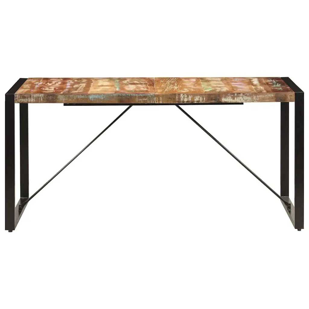 Dining Table 160x80x75 cm Solid Reclaimed Wood Kitchen Furniture Rustic Style