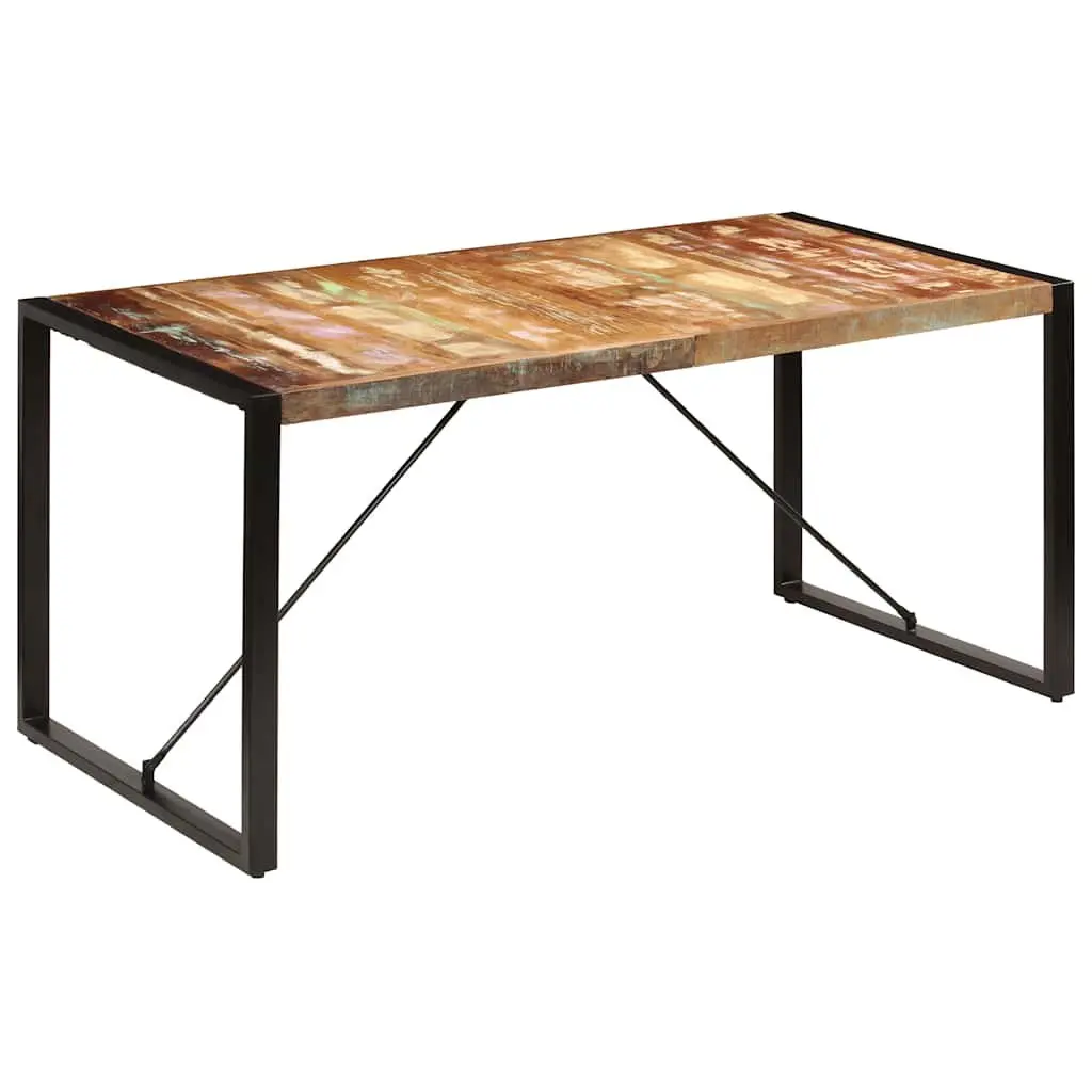 Dining Table 160x80x75 cm Solid Reclaimed Wood Kitchen Furniture Rustic Style