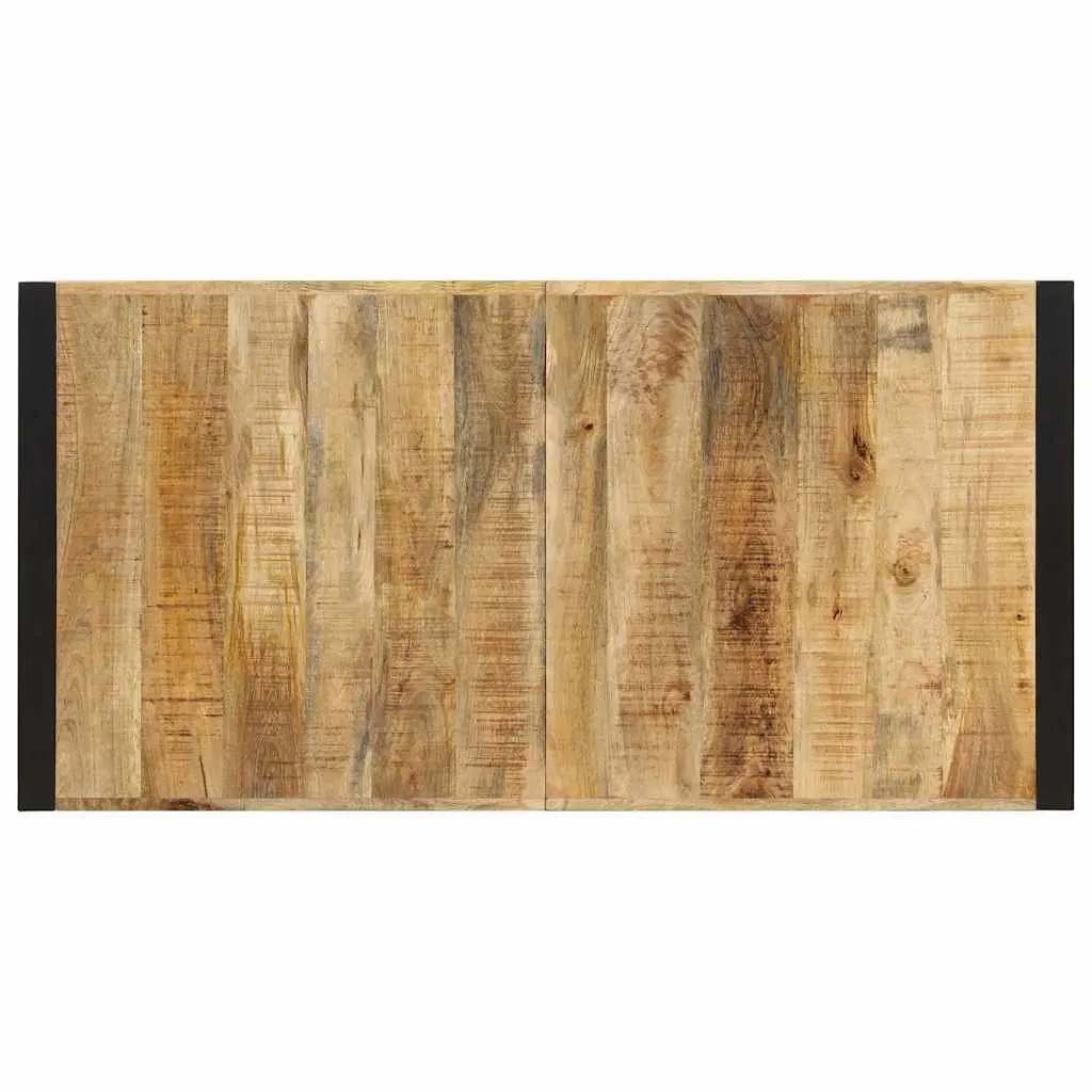 Dining Table Industrial Kitchen 140x70x75cm Solid Mango Wood Brown