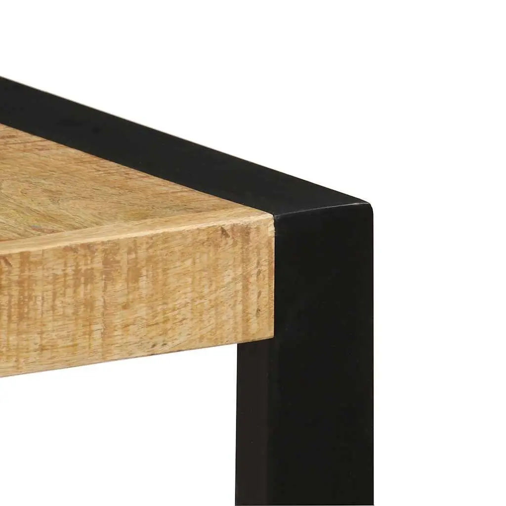 Dining Table Industrial Kitchen 140x70x75cm Solid Mango Wood Brown