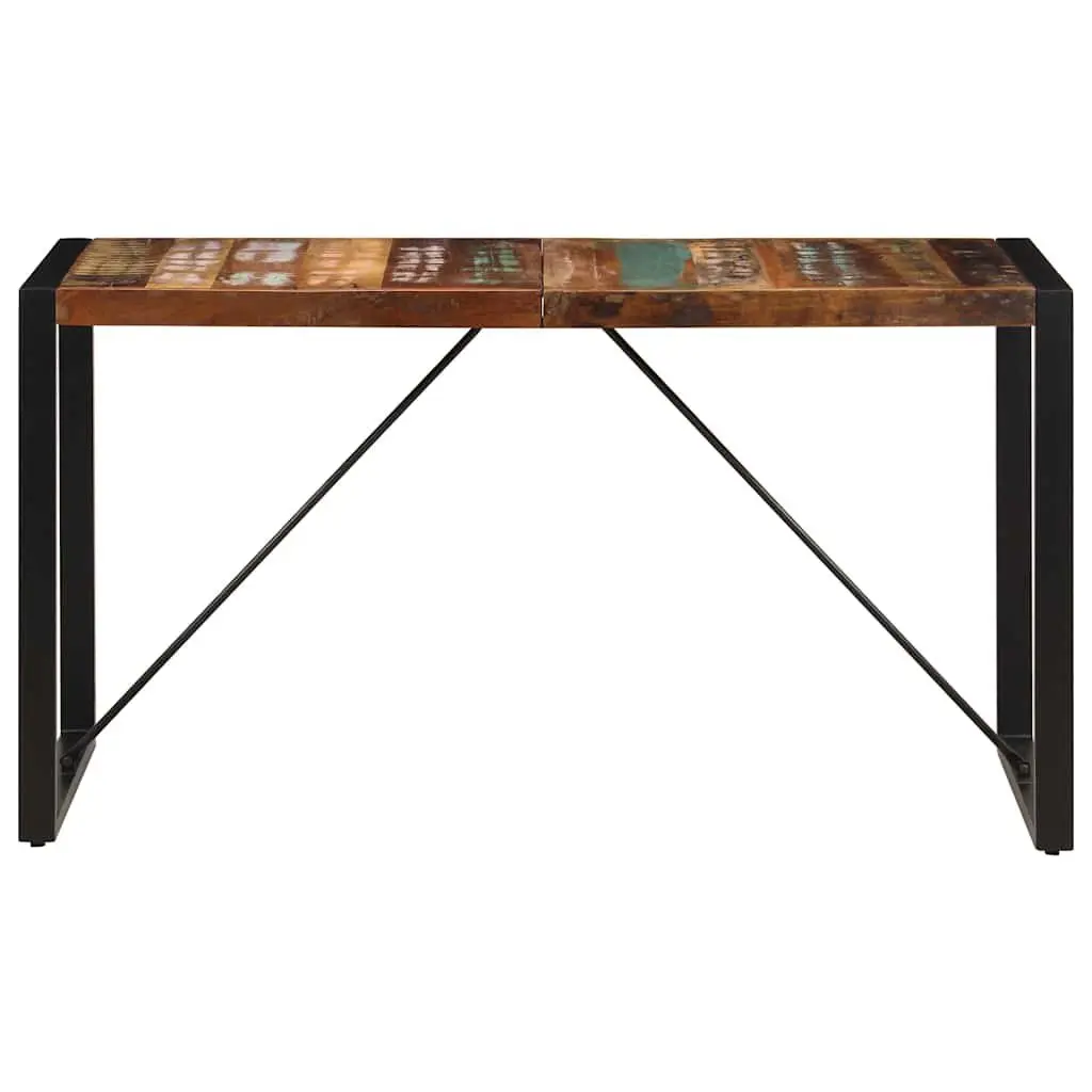 Dining Table 140x70x75 cm Solid Reclaimed Wood Rustic Kitchen Furniture