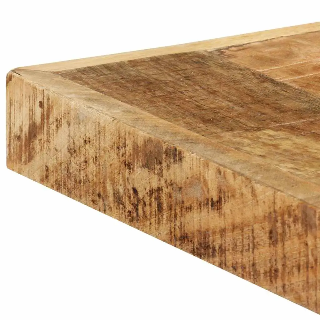 Dining Table Industrial Style 160x80x75 cm Solid Rough Mango Wood Brown