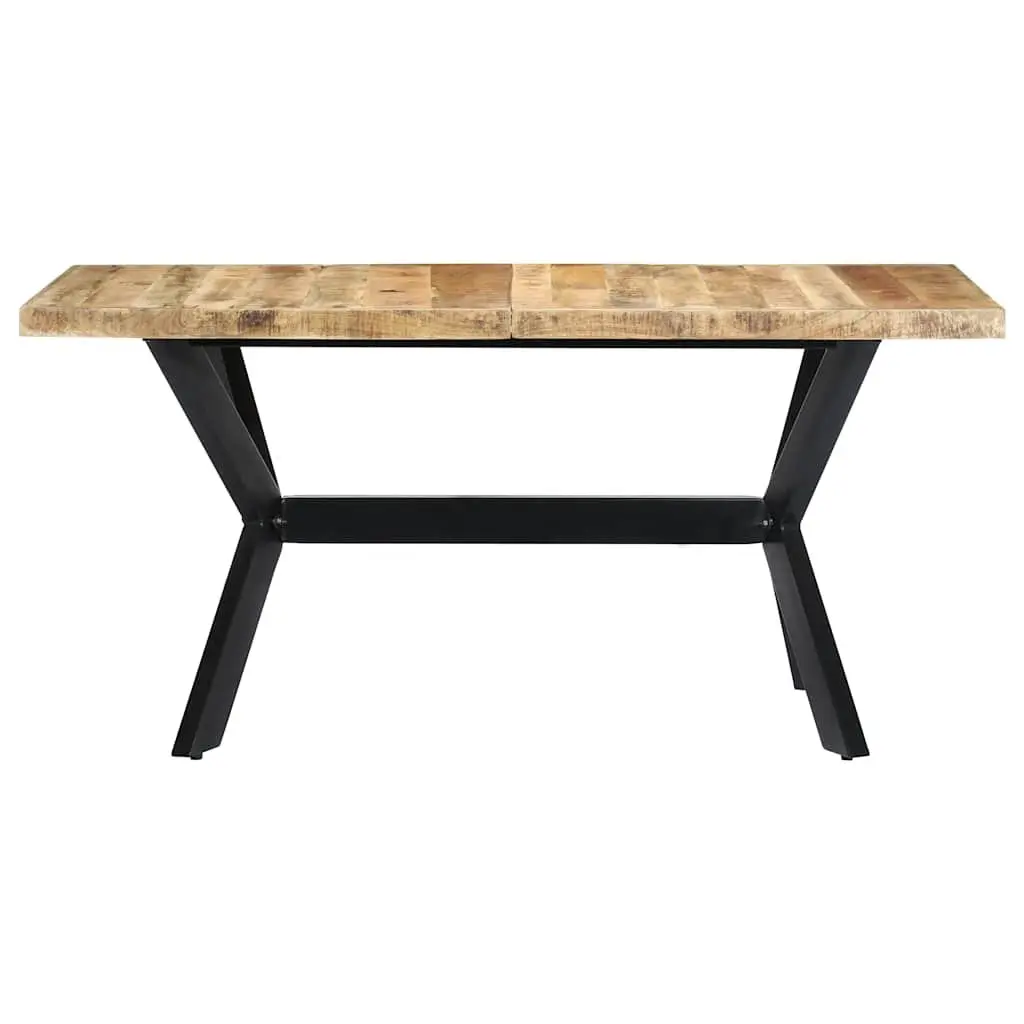 Dining Table Industrial Style 140x70x75 cm Solid Mango Wood Brown