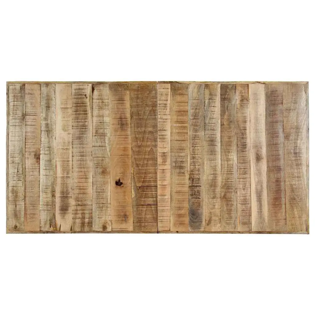 Dining Table Industrial Style 140x70x75 cm Solid Mango Wood Brown