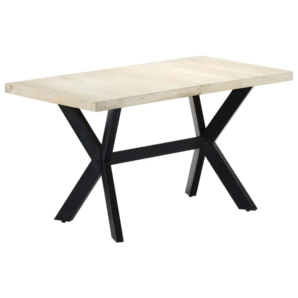Dining Table 140x70x75cm Solid Mango Wood Kitchen Dining Room Furniture