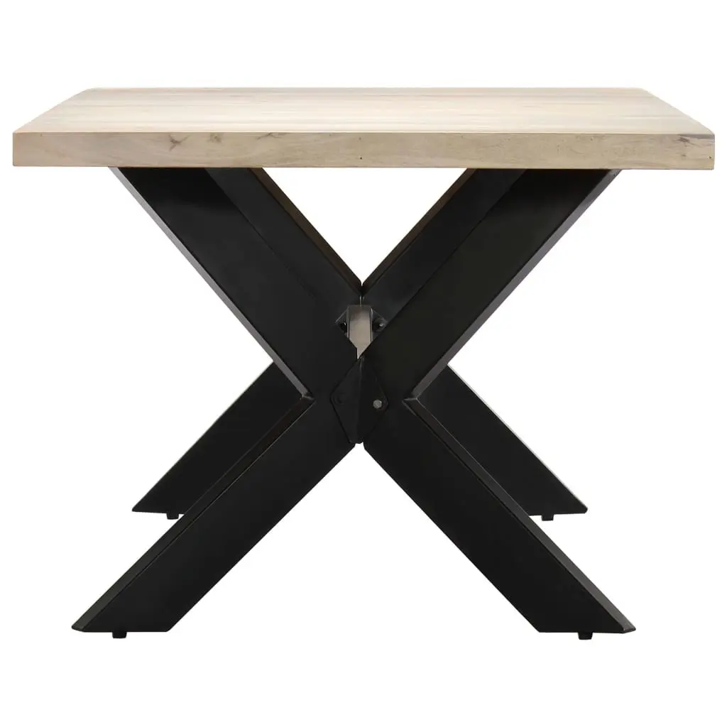 Dining Table 140x70x75cm Solid Mango Wood Kitchen Dining Room Furniture
