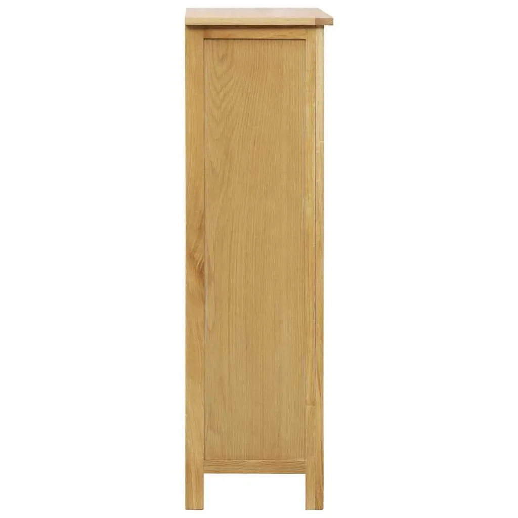 Shoe Cabinet Brown Solid Wood 4 Shelves 1 Drawer Storage Organiser