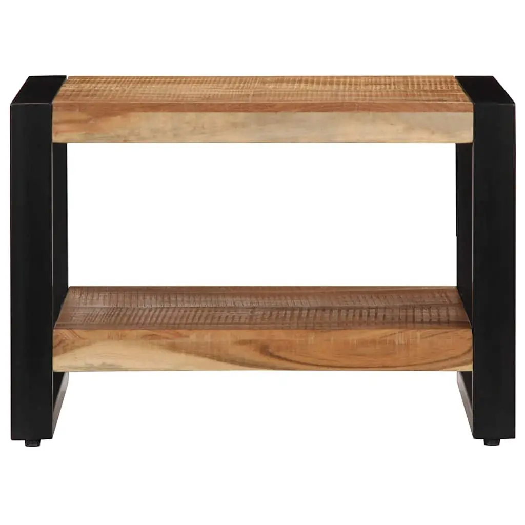 Coffee Table Retro Handmade 60x60x40 cm Brown Solid Acacia Wood