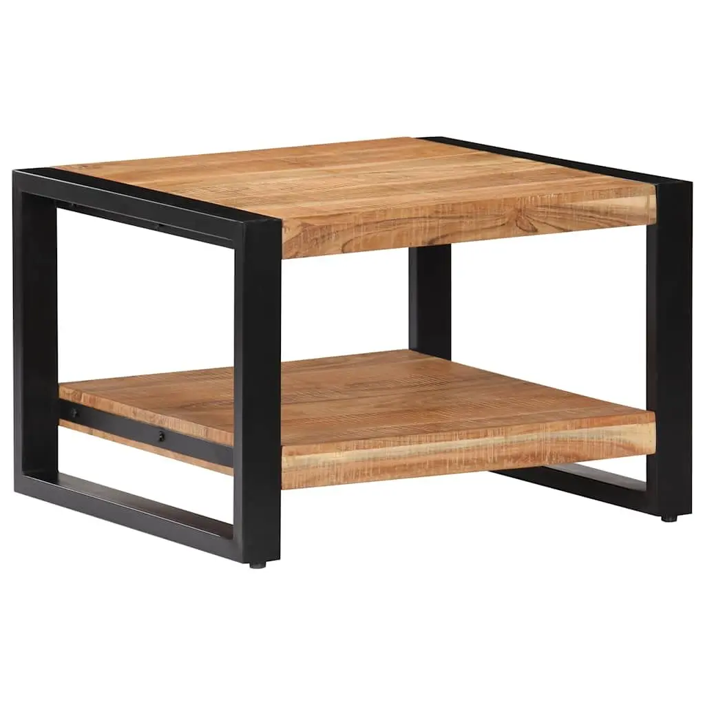 Coffee Table Retro Handmade 60x60x40 cm Brown Solid Acacia Wood