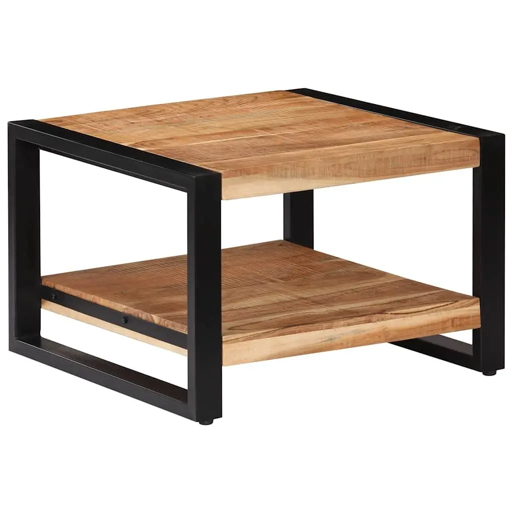 Coffee Table Retro Handmade 60x60x40 cm Brown Solid Acacia Wood