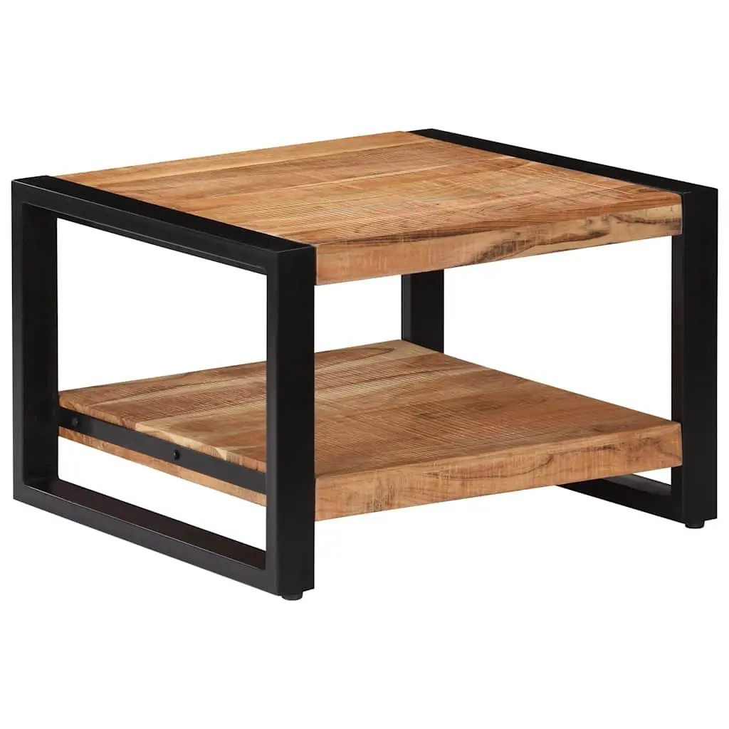 Coffee Table Retro Handmade 60x60x40 cm Brown Solid Acacia Wood