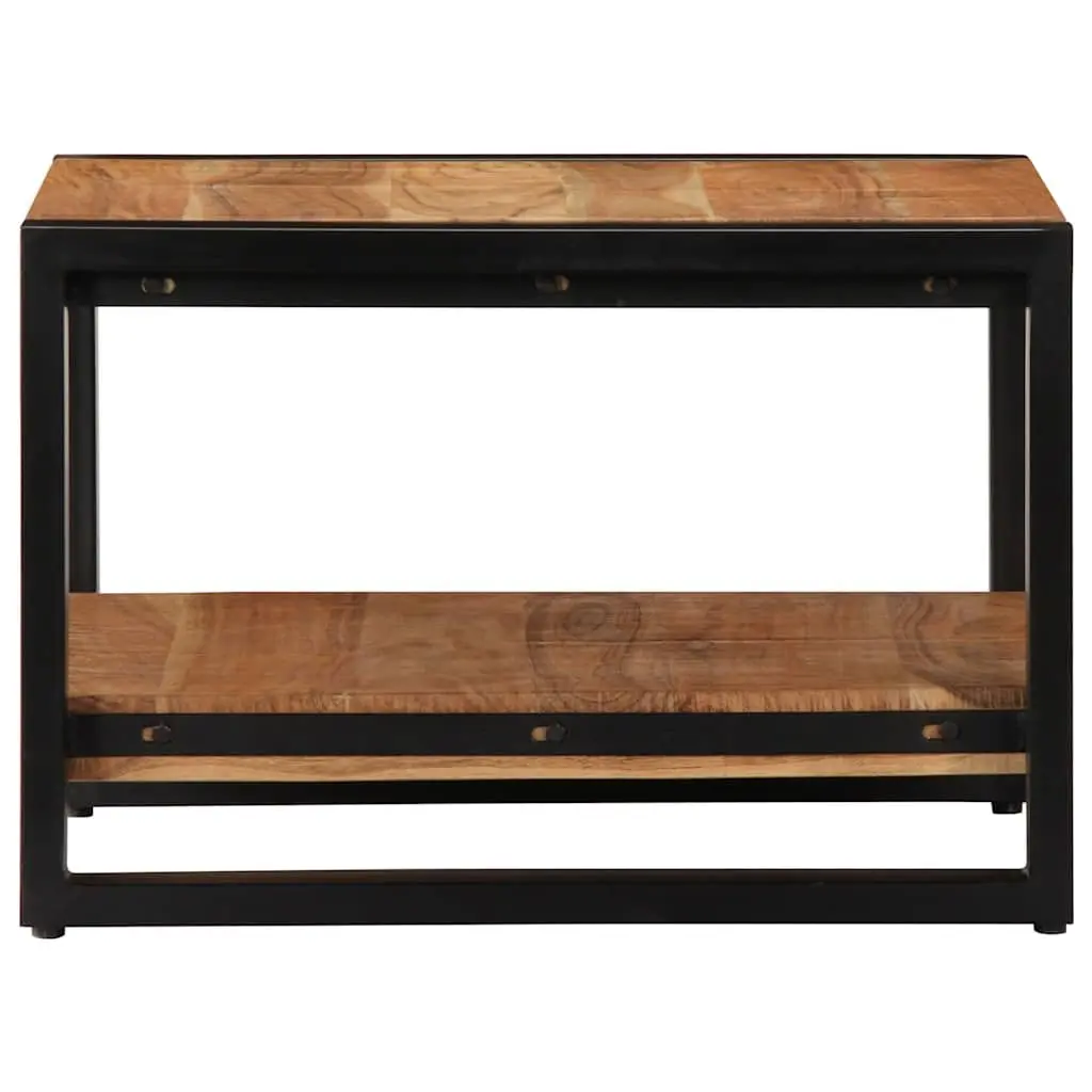 Coffee Table Retro Handmade 60x60x40 cm Brown Solid Acacia Wood