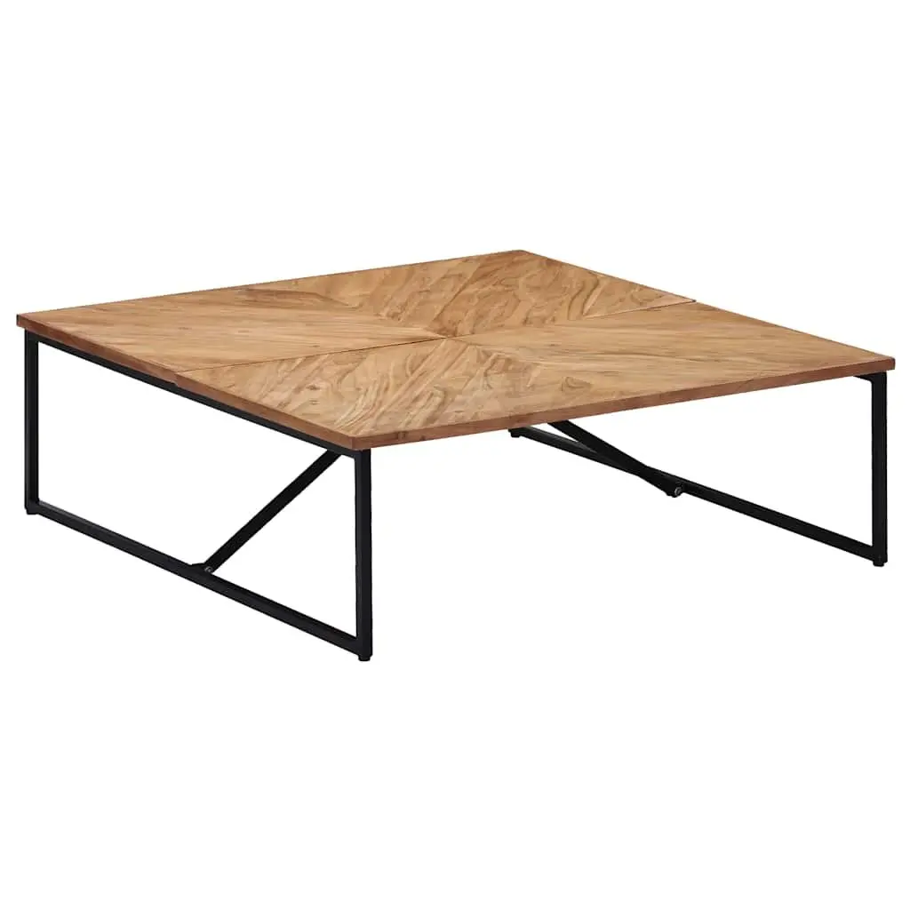 Coffee Table Solid Acacia Wood 110x110x36 cm Brown Living Room Furniture