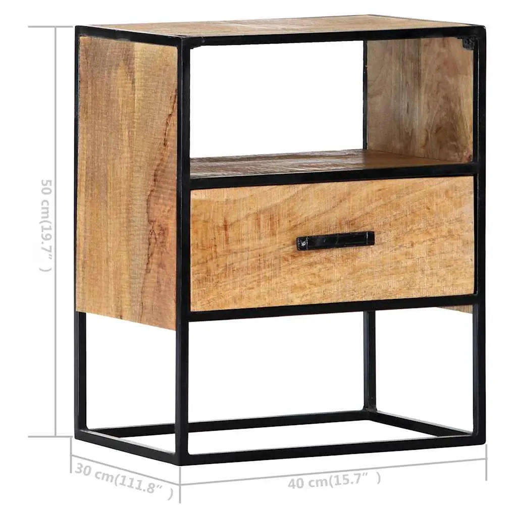 Bedside Table in Brown with Storage Options