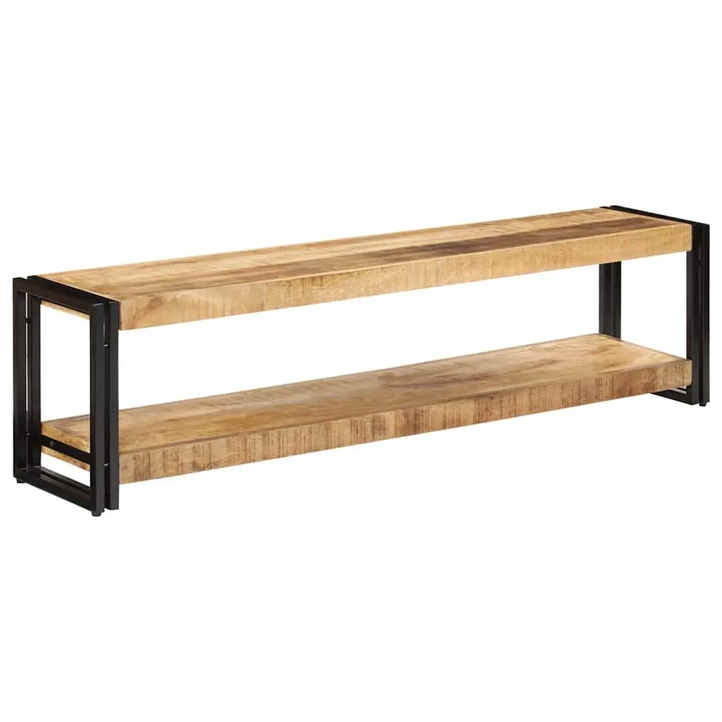 TV Cabinet 150x30x40 cm Solid Mango Wood Brown Vintage Storage Unit Furniture