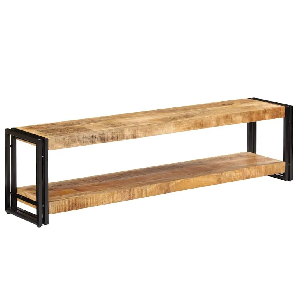 TV Cabinet 150x30x40 cm Solid Mango Wood Brown Vintage Storage Unit Furniture