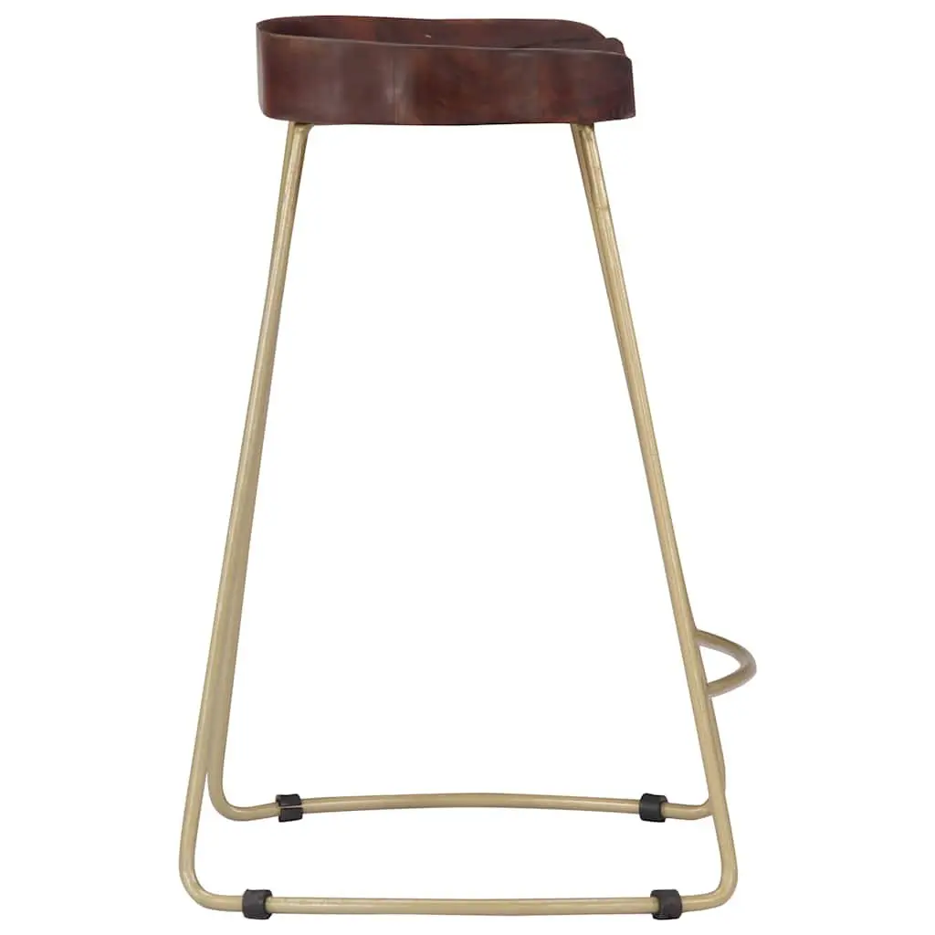 Bar Stools 2 pcs Solid Mango Wood Retro Vintage Kitchen Counter Dining Chair Set