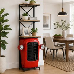 Solid Mango Wood Tractor Wine Cabinet: Practical and Elegant