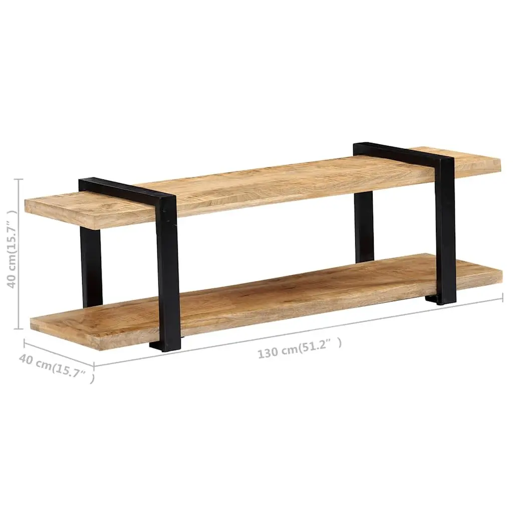 TV Cabinet Industrial Style Solid Mango Wood 130x40x40 cm Brown