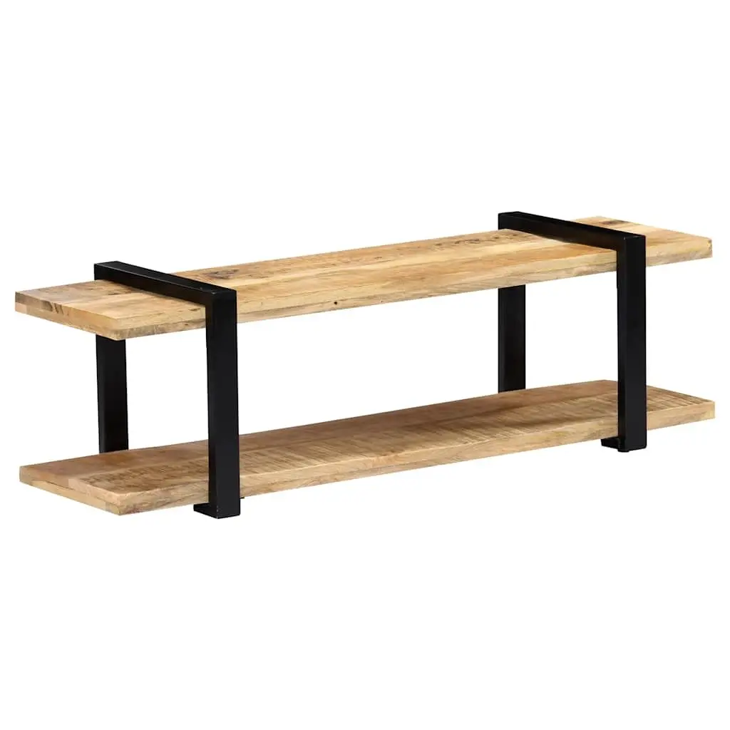 TV Cabinet Industrial Style Solid Mango Wood 130x40x40 cm Brown