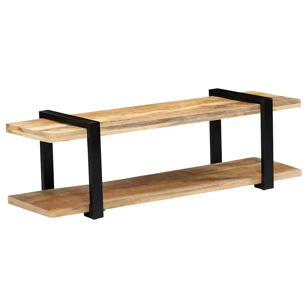 TV Cabinet Industrial Style Solid Mango Wood 130x40x40 cm Brown