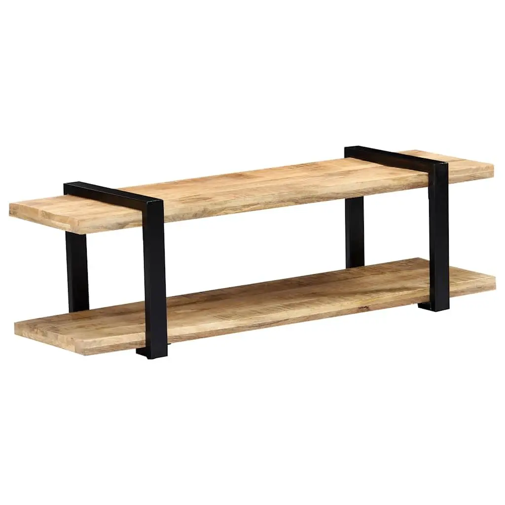 TV Cabinet Industrial Style Solid Mango Wood 130x40x40 cm Brown