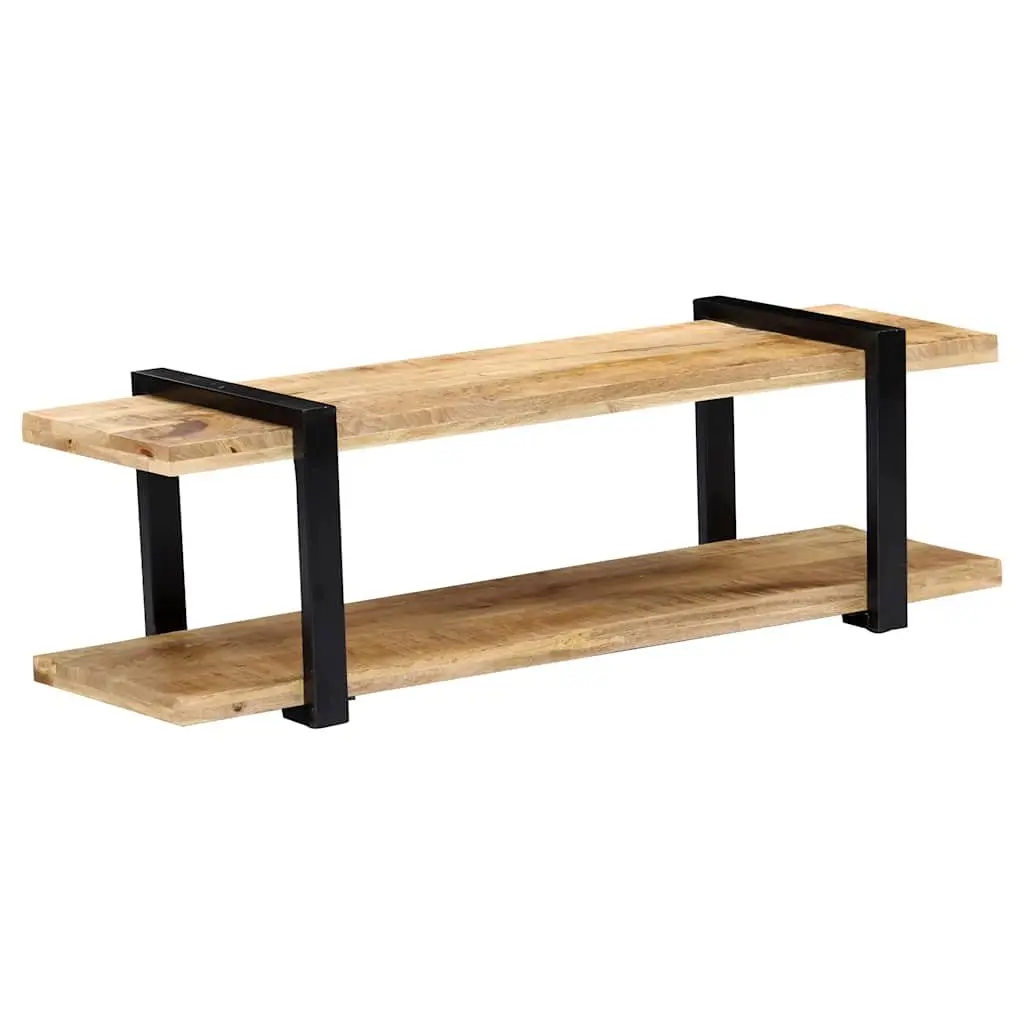 TV Cabinet Industrial Style Solid Mango Wood 130x40x40 cm Brown