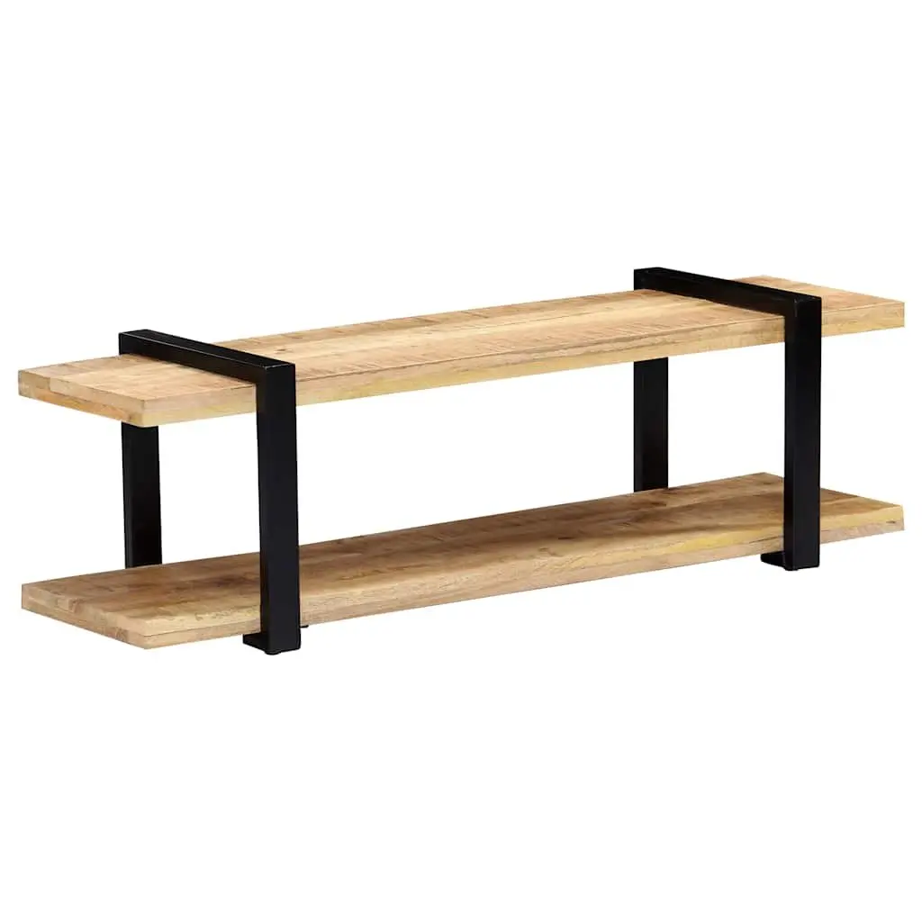 TV Cabinet Industrial Style Solid Mango Wood 130x40x40 cm Brown