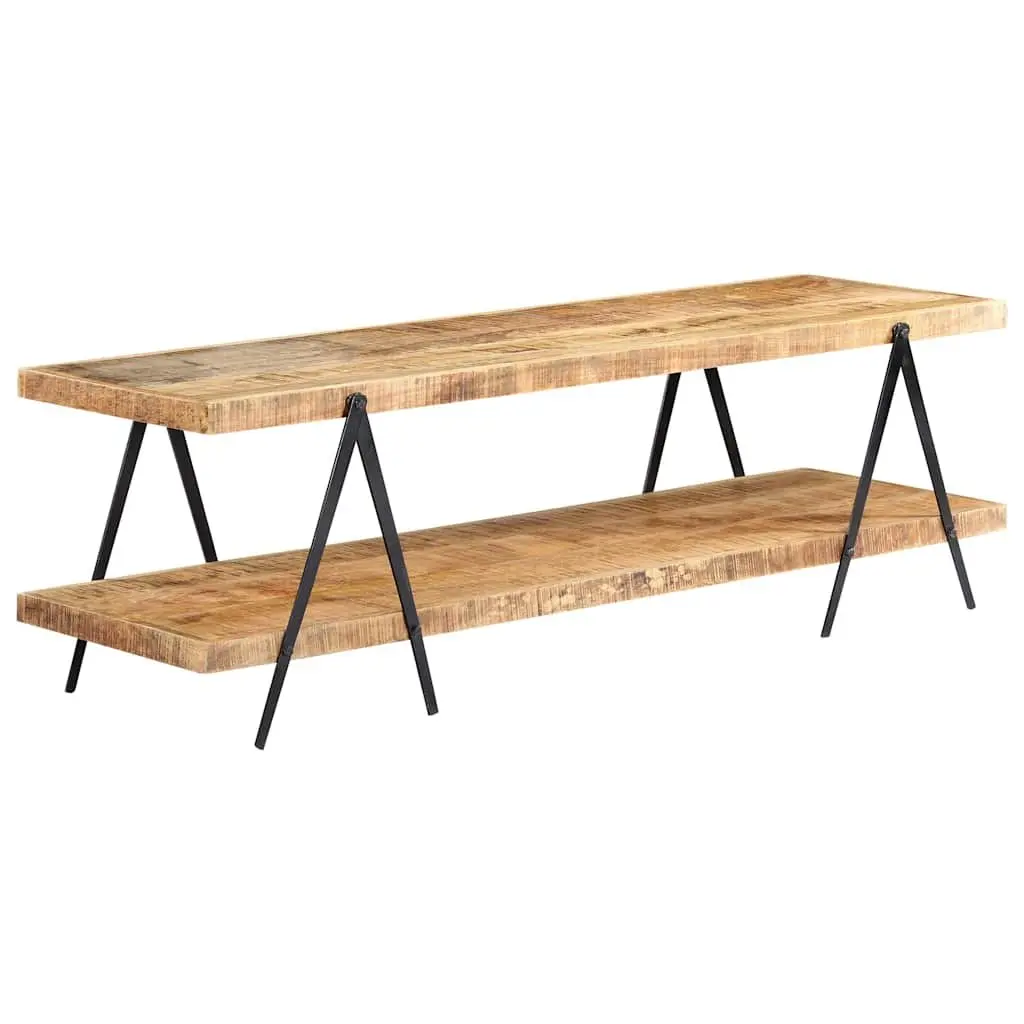 TV Cabinet Solid Mango Wood Storage Unit 160x40x50 cm Brown