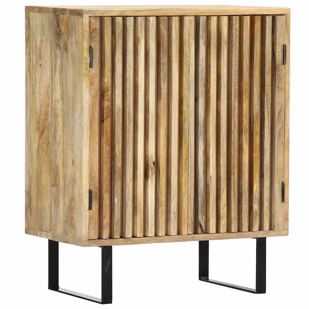 Sideboard Storage Cabinet 60x35x75 cm Brown Solid Mango Wood 2 Door