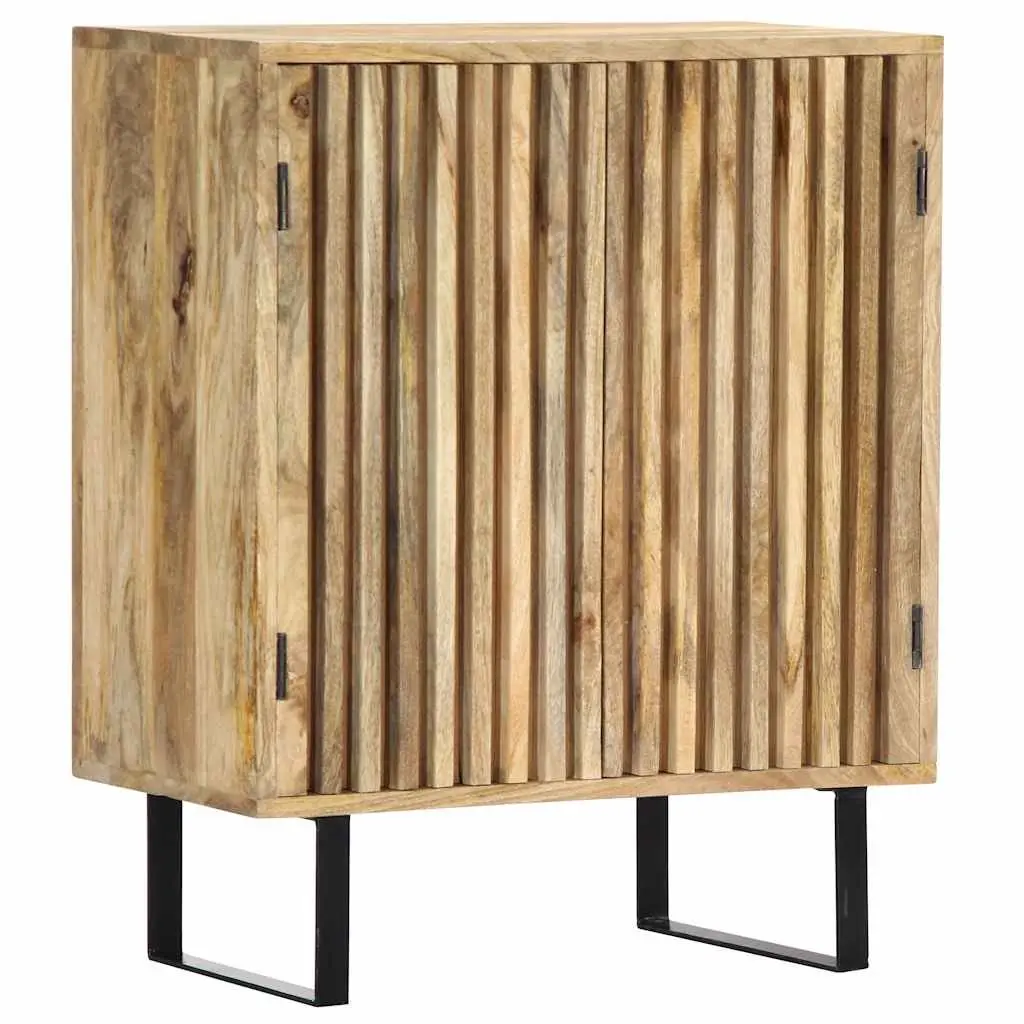 Sideboard Storage Cabinet 60x35x75 cm Brown Solid Mango Wood 2 Door