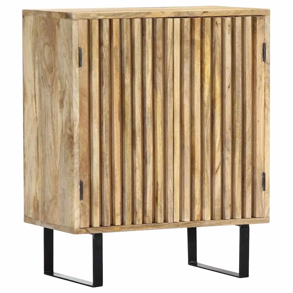 Sideboard Storage Cabinet 60x35x75 cm Brown Solid Mango Wood 2 Door
