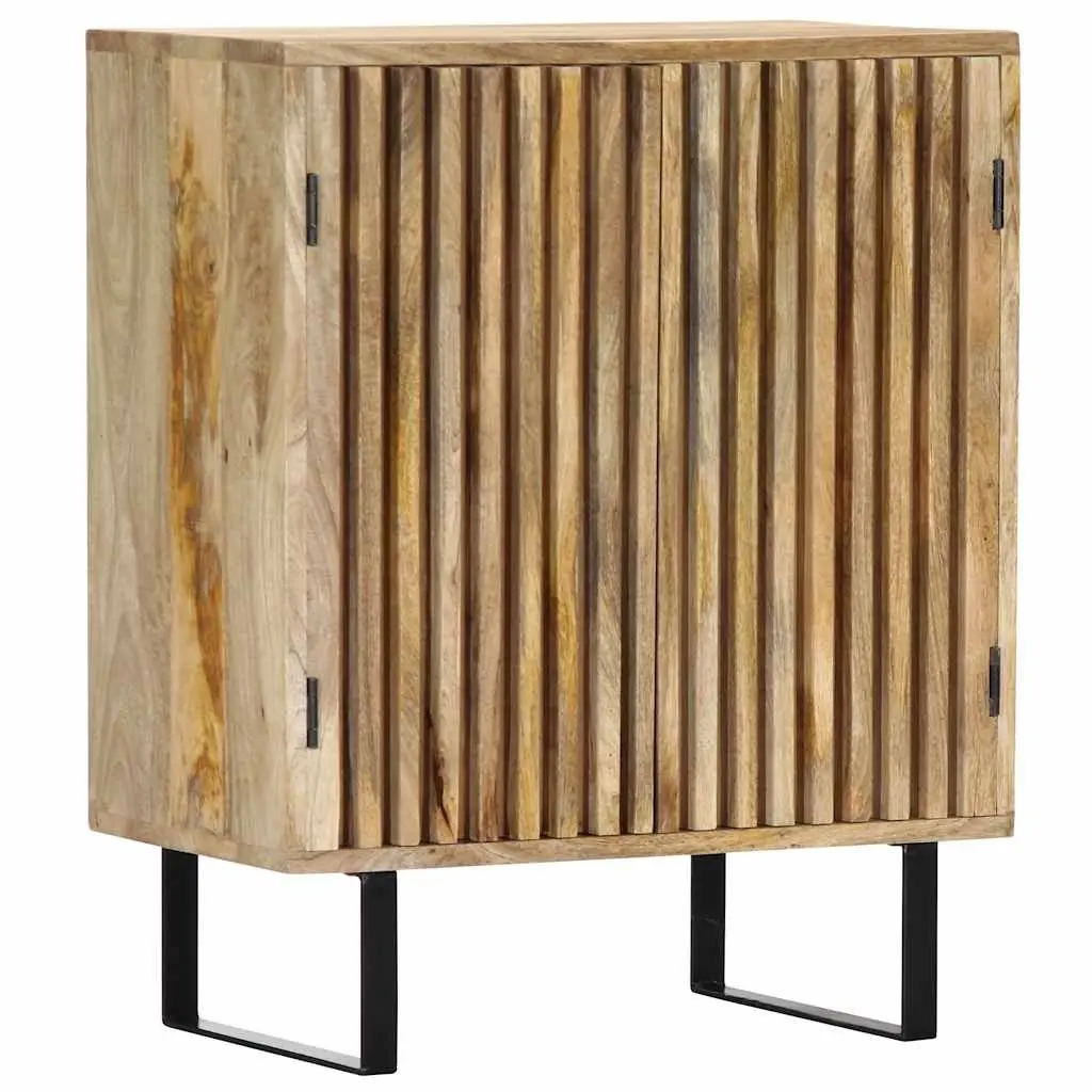 Sideboard Storage Cabinet 60x35x75 cm Brown Solid Mango Wood 2 Door