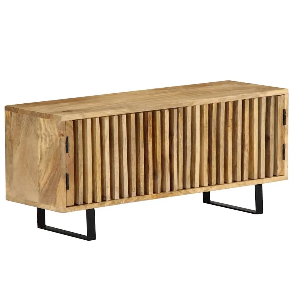 Brown Solid Mango Wood TV Cabinet for Storage Needs