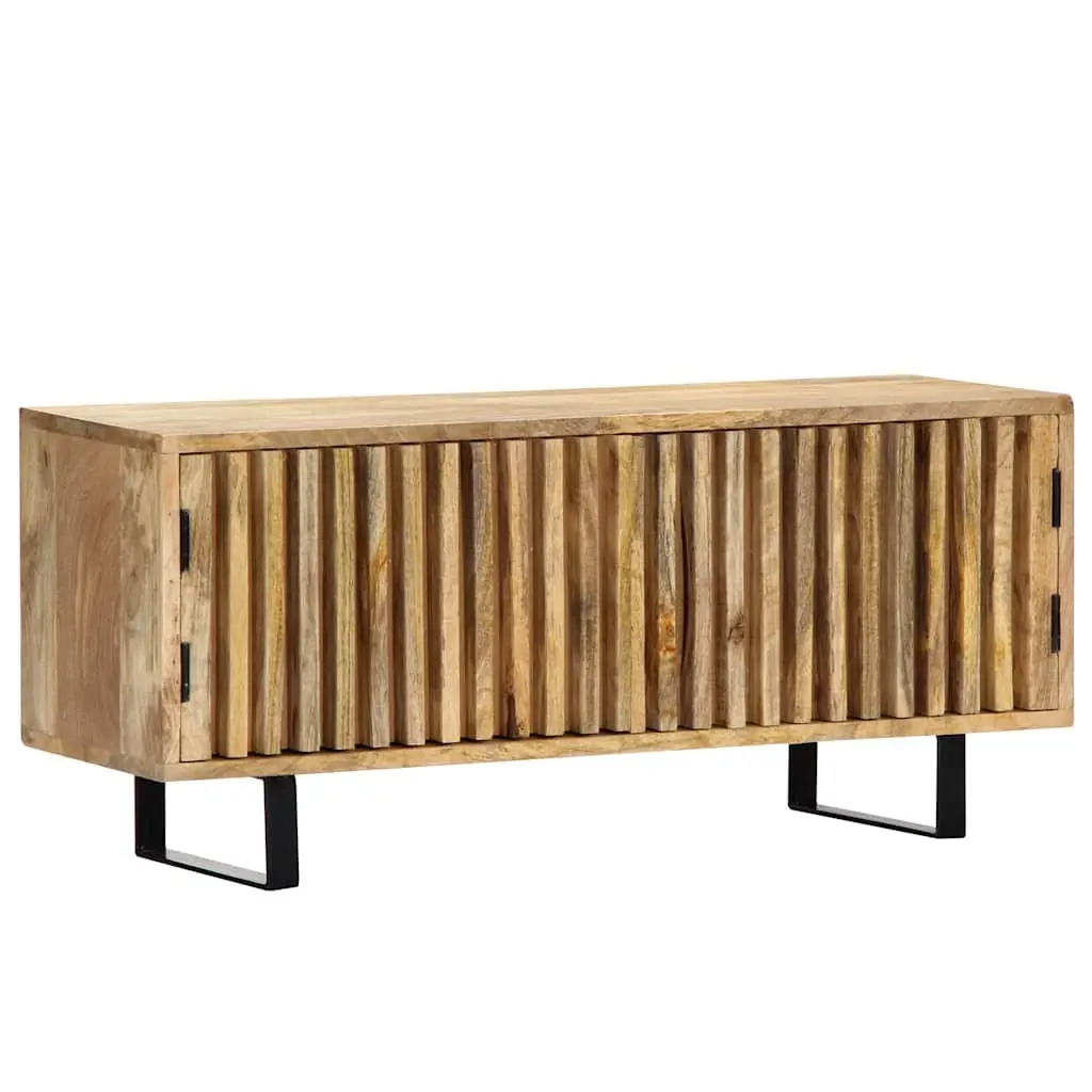 Brown Solid Mango Wood TV Cabinet for Storage Needs