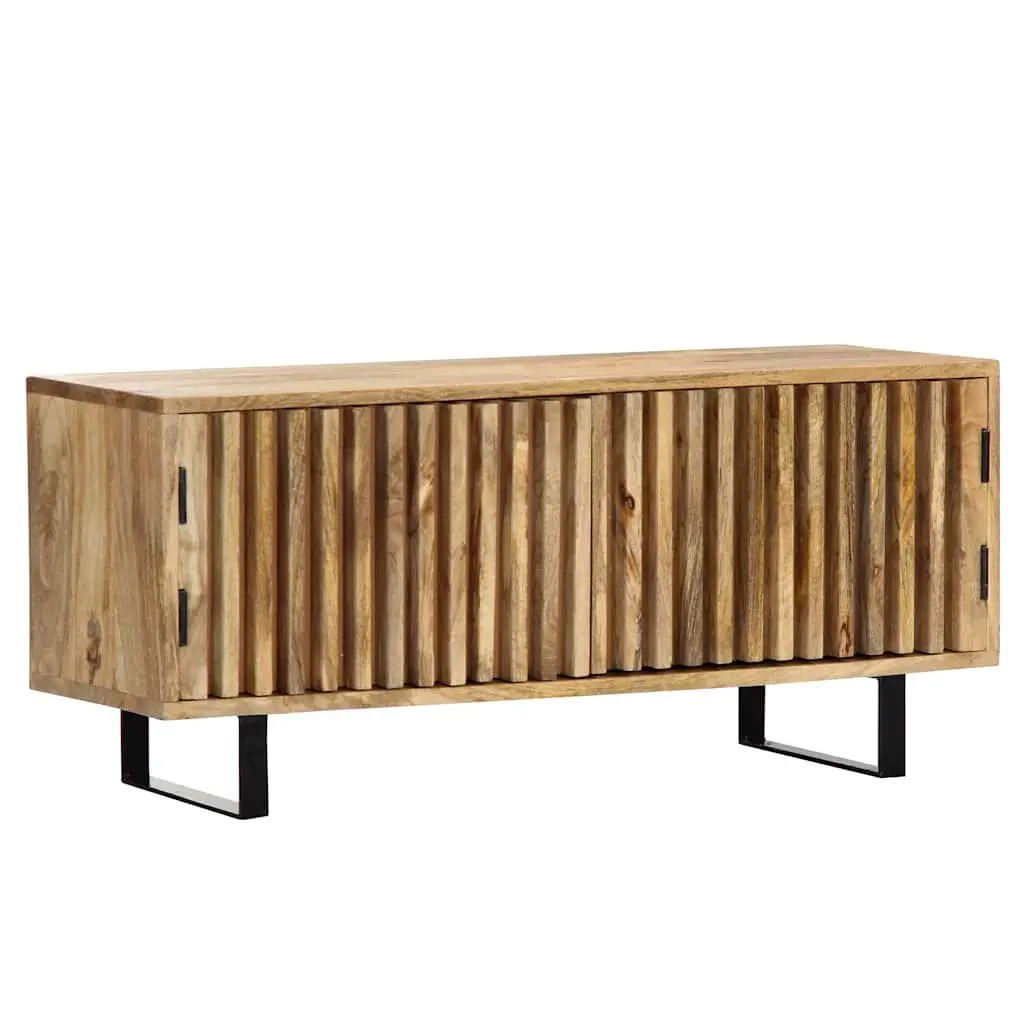 Brown Solid Mango Wood TV Cabinet for Storage Needs