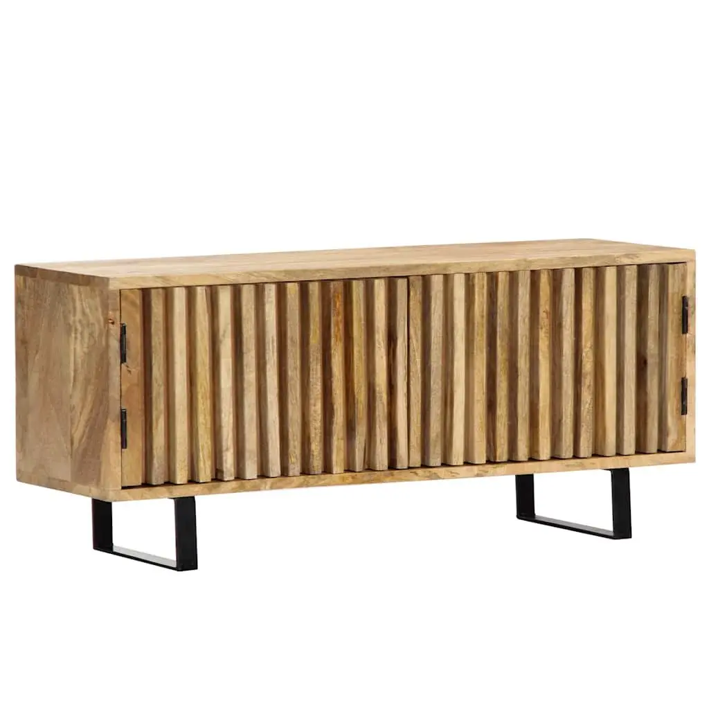 Brown Solid Mango Wood TV Cabinet for Storage Needs