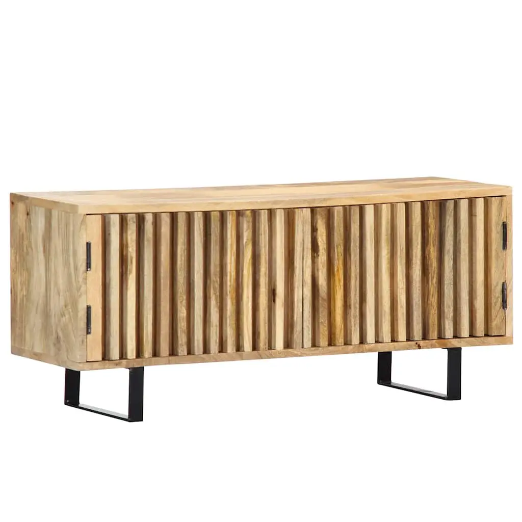 Brown Solid Mango Wood TV Cabinet for Storage Needs
